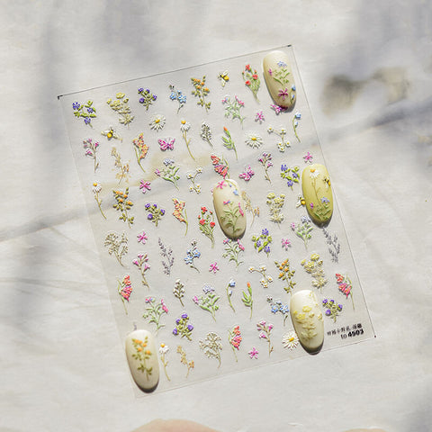 Flower Nail Stickers, Spring  Flower Nail Stickers, to4503