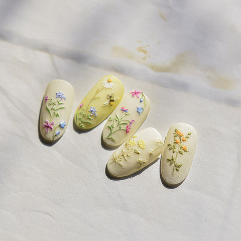 Flower Nail Stickers, Spring  Flower Nail Stickers, to4503