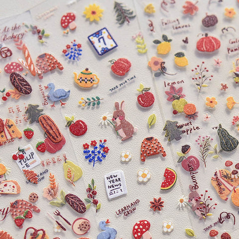 autumn nail sticker and fall nail sticker