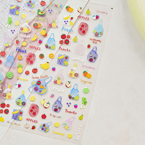 Cute Fruit Nail Stickers, Fruit Nail Decals, Cute Summer Nail Stickers, Fruit Nail Art, 3D Nail Stickers, Cute Manicure, DIY Nails