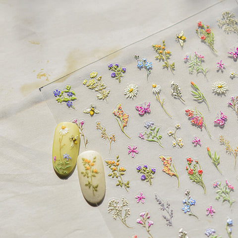 Flower Nail Stickers, Spring  Flower Nail Stickers, to4503