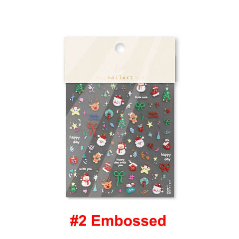 Christmas Nail Stickers, Santa Nail Stickers, Christmas Nail Decals, Christmas Manicure, Christmas Tree Nails, Christmas Art, DIY Nails