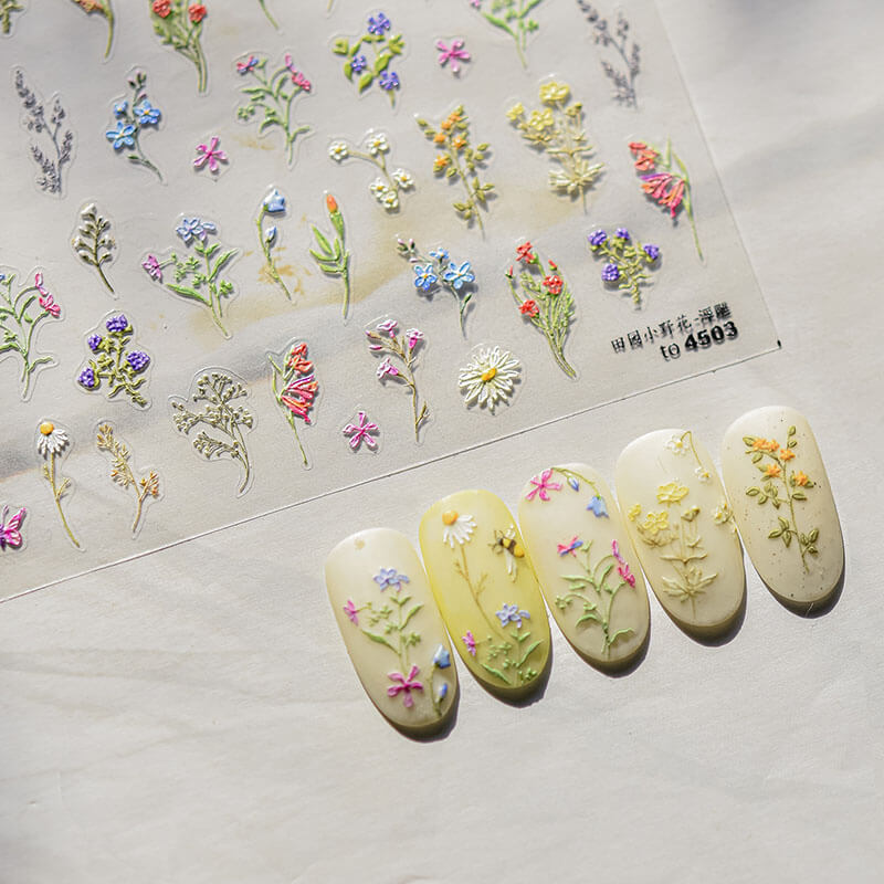 Flower Nail Stickers, Spring  Flower Nail Stickers, to4503