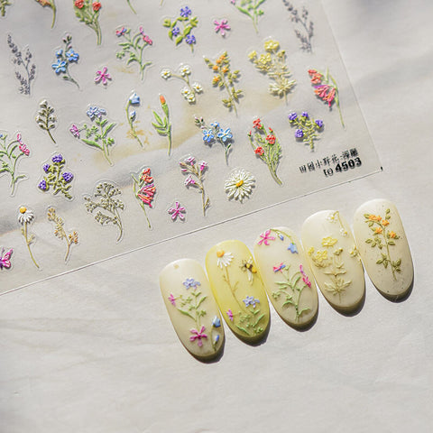 Flower Nail Stickers, Spring  Flower Nail Stickers, to4503