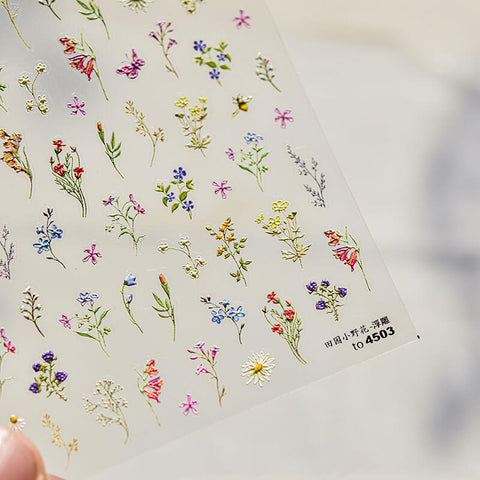 Flower Nail Stickers, Spring  Flower Nail Stickers, to4503