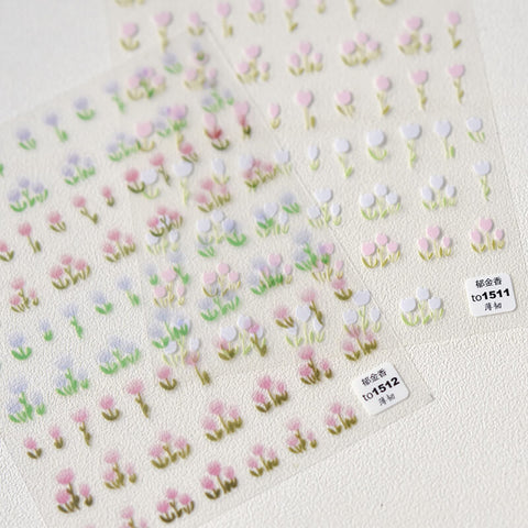 Flower Nail Stickers, Tulip flower nail sticker, Bloom Nail Decals, Spring Nail Decals, 5D Nails, 3D Nails, DIY Nails