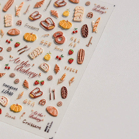 bakery and bread nail sticker