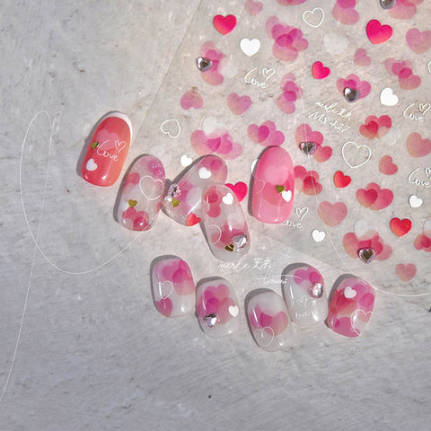 aesthetic heart nail sticker