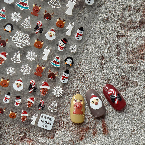 santa christmas nail sticker