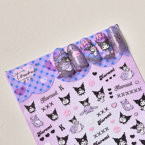 Kuromi Nail Stickers - Cute Sanrio Nail Art for All Ages