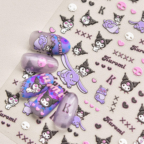 Kuromi Nail Stickers - Cute Sanrio Nail Art for All Ages