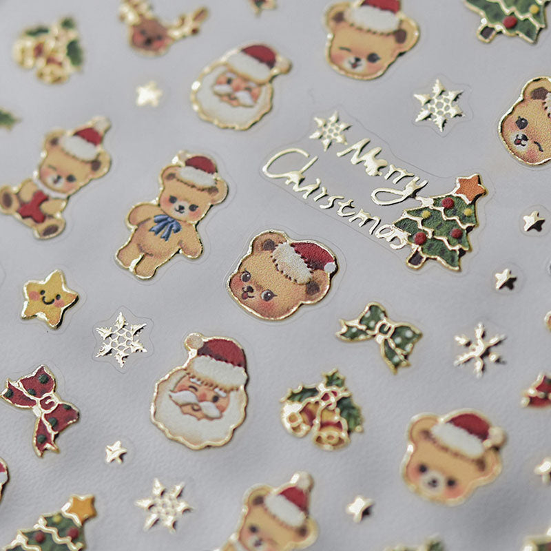 santa claus christmas nail sticker