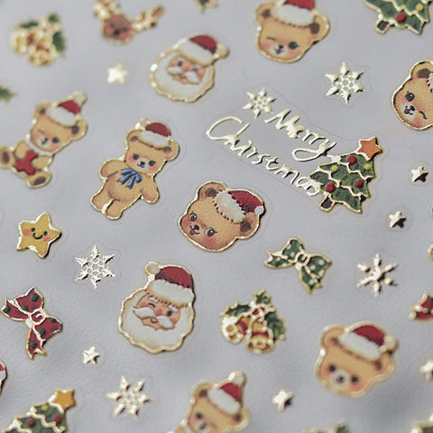 santa claus christmas nail sticker