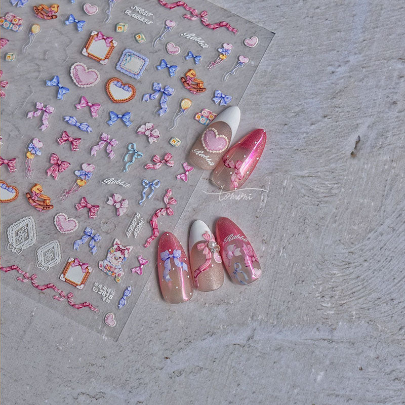 bowknot nail sticker