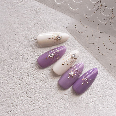 Gold/Silver Dainty Butterfly And Flower Stickers, Gold/Silver Chain Nail Stickers, Nail Decals, Aesthetic Nail Decals, DIY Nails