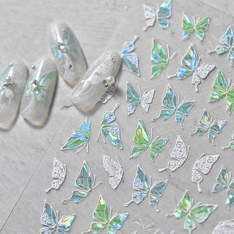 butterfly nail charms