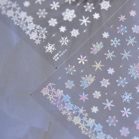 Winter Snowflake Nail Stickers, Winter Nail Decals, Winter Nail Art, Snowflake Stickers, Nail Design, 3D Snow Nail Stickers, DIY Nails