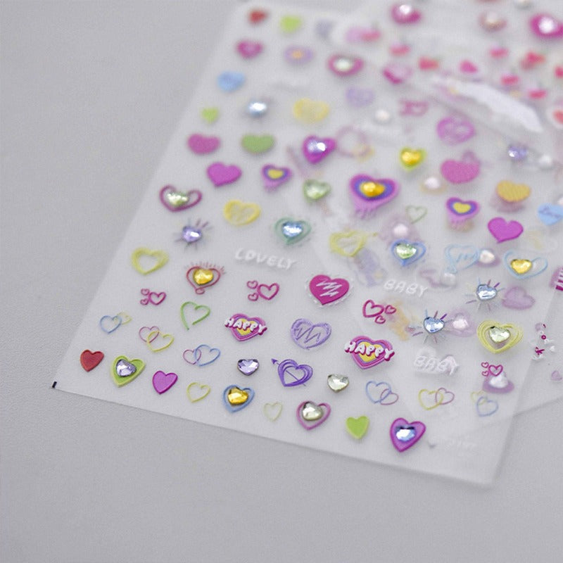 Heart design nail sticker