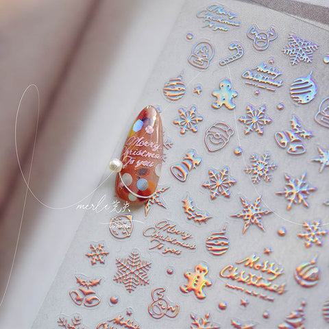 christmas nail decals