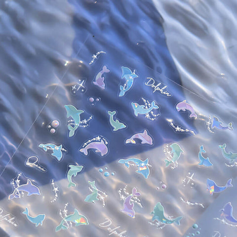 cute dolphin nail stickers