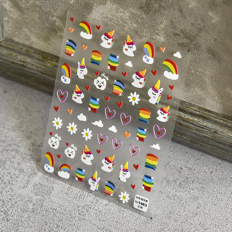 cute unicorn nail sticker