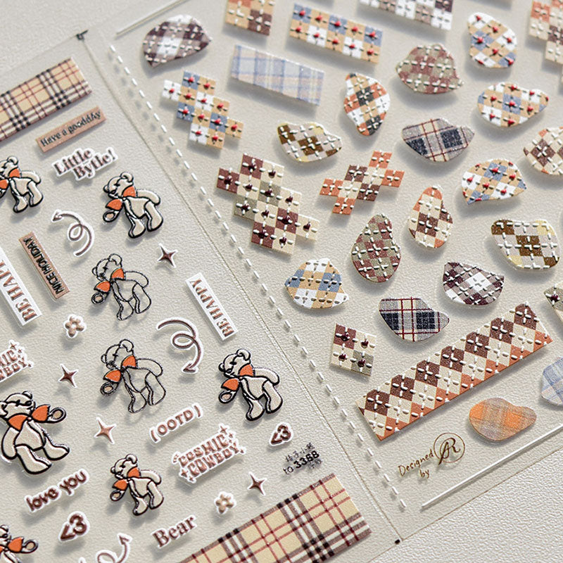 Gingham Nail Stickers