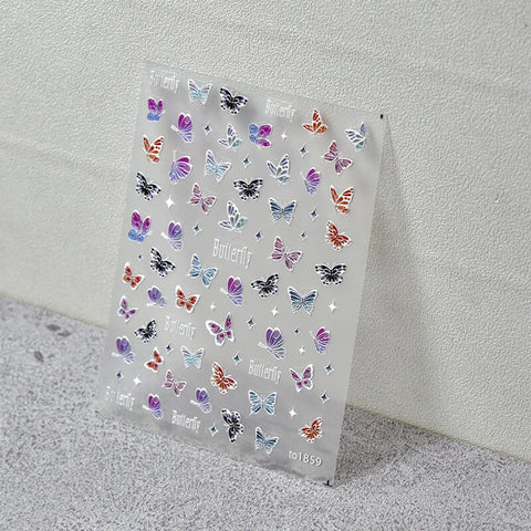 Butterfly Nail Stickers, Butterfly Nail Decals, Nail Decal Art, Nail Designer Art, 5D Embossed, DIY Nails
