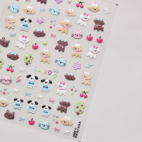 cute puppy nail art stickers, cute nail art
