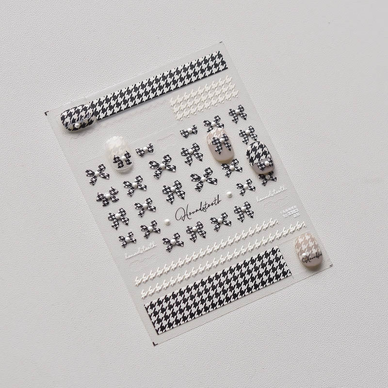 black and white nail sticker