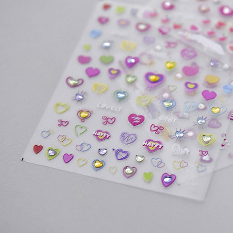 Heart design nail sticker