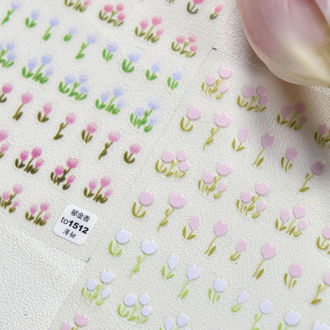 Flower Nail Stickers, Tulip flower nail sticker, Bloom Nail Decals, Spring Nail Decals, 5D Nails, 3D Nails, DIY Nails