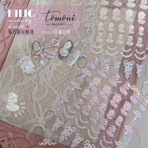 human statue nail stickers