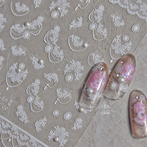 ainty Flower Pattern Nail Stickers