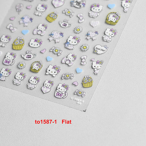 cute hello kitty nail sticker