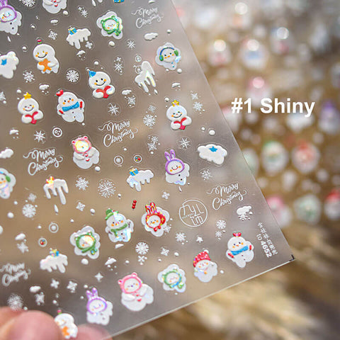 Winter Nail Stickers, Snowman Nail Stickers, Winter Art Nail Stickers, Snowman Nail Decals, Winter Stickers, Winter Manicure