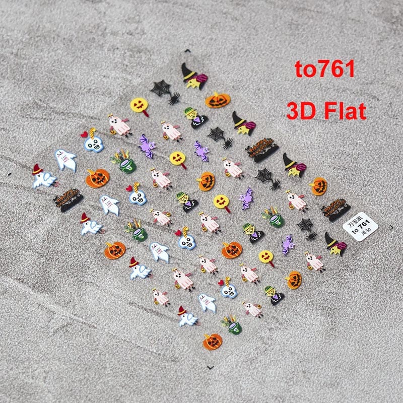halloween pumpkin nail sticker