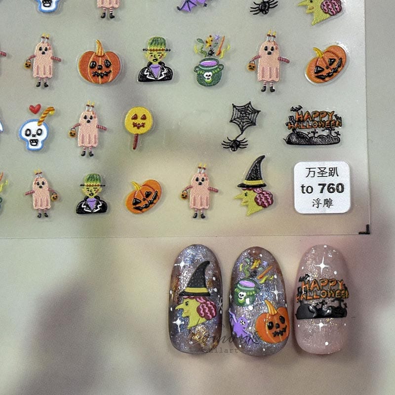 halloween party nail design