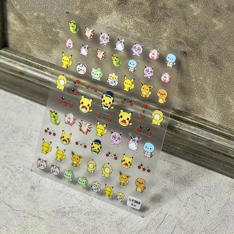 Pikachu Nail Sticker - Iconic Pokémon character design