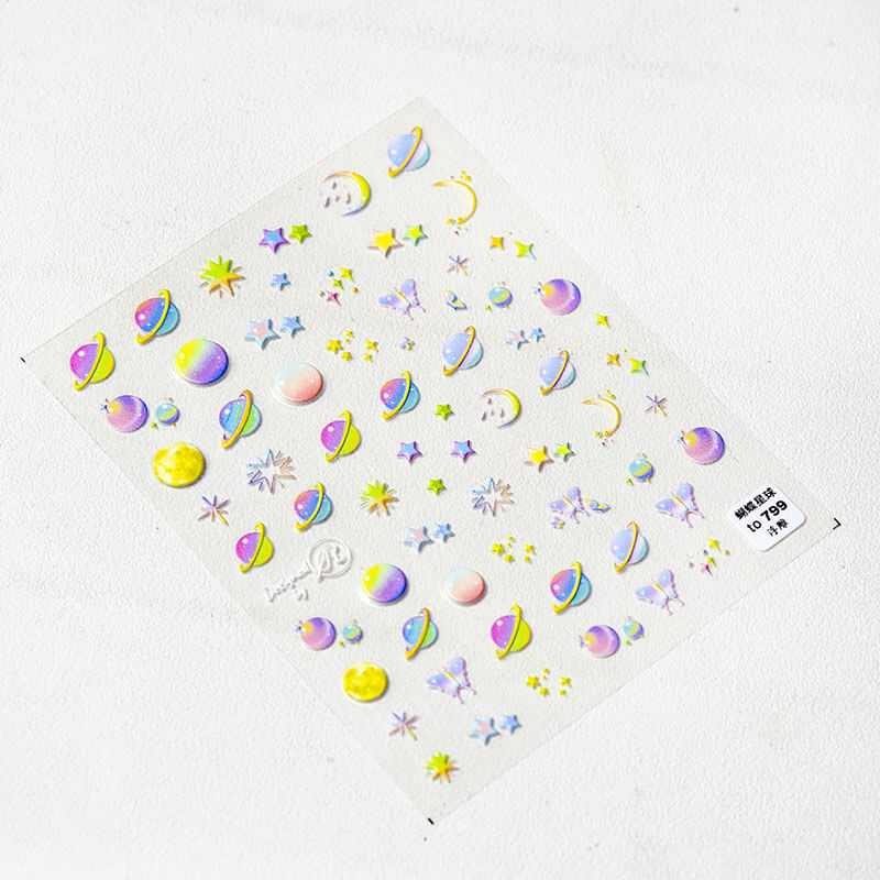 cute planet nail stickers