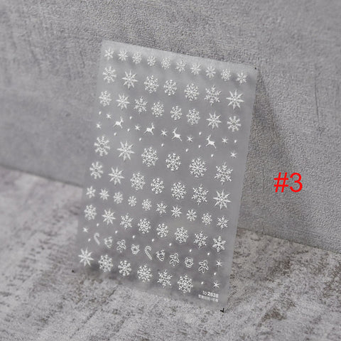 snow and christmas nail sticker, nail decal