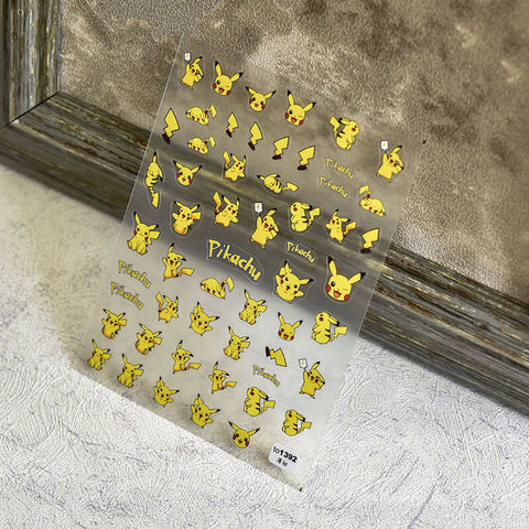 Pikachu Nail Stickers | Cute Pikachu Designs