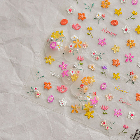 Spring Flower Nail Stickers, Flower Nail Decals, Cute Flower Nails, DIY Nails, Nail Decal Art, Spring Nail Stickers