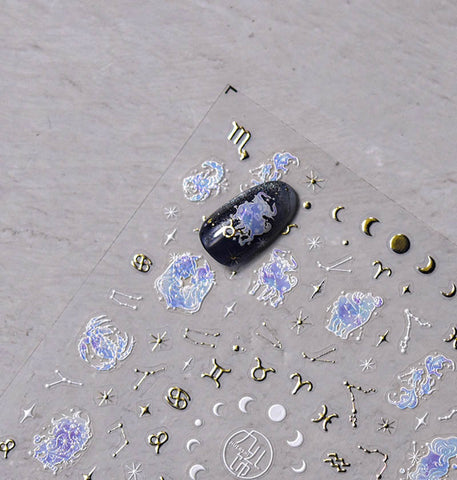 celestial constellation symbol nail decals