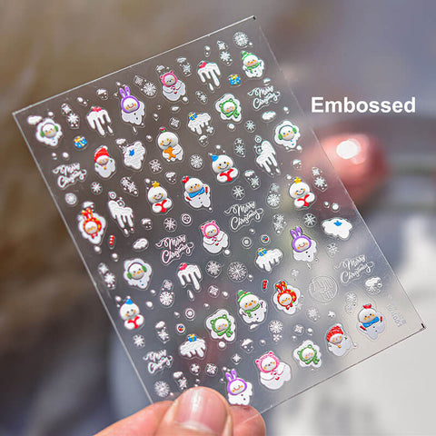Winter Nail Stickers, Snowman Nail Stickers, Winter Art Nail Stickers, Snowman Nail Decals, Winter Stickers, Winter Manicure
