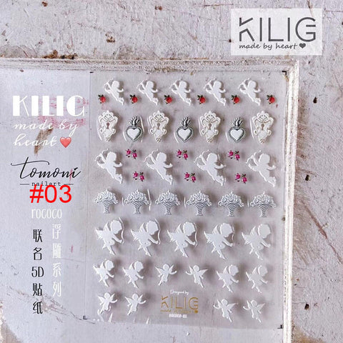 white angel nail art stickers