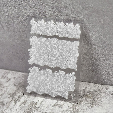 Flower Lace Nail Wrap Nail Stickers - Elegant Floral Nail Wraps