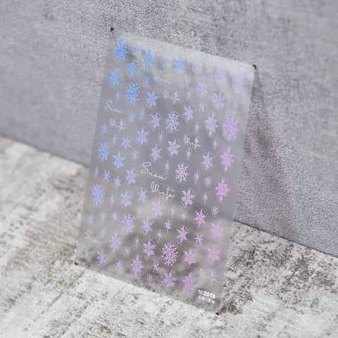 3d winter snowflake nail sticker
