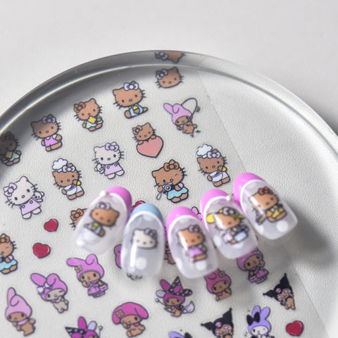 hello kitty nail design sticker