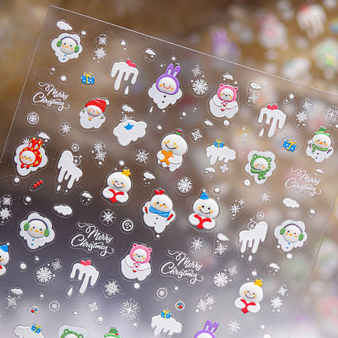 Winter Nail Stickers, Snowman Nail Stickers, Winter Art Nail Stickers, Snowman Nail Decals, Winter Stickers, Winter Manicure