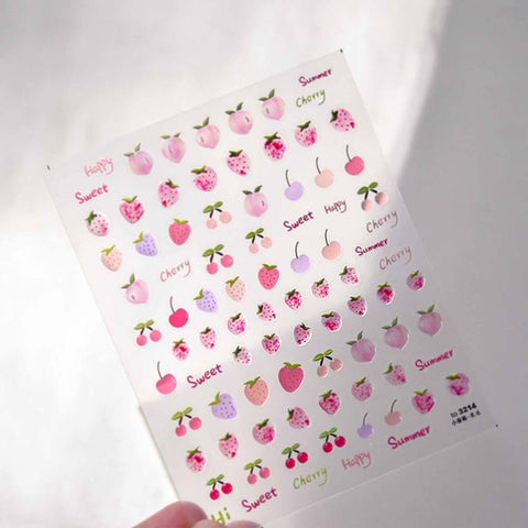 strawberry nail stickers